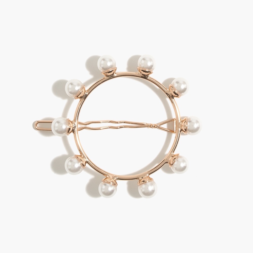 J. Crew Factory Pearl Circle Barrette